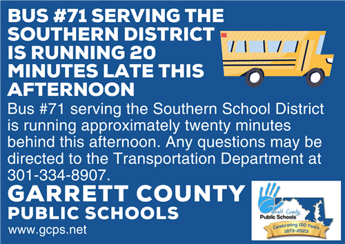 Infographic highlighting a late bus as detailed in the story.